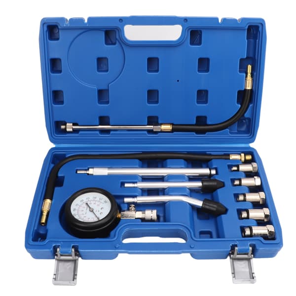 17 Cylinderkompressionstestare Kit Digital Mätare 0-300 PSI Universal Motor Tryckdetektering