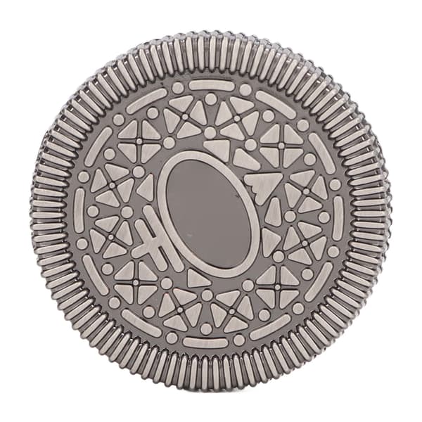 Metall Slider Haptic Coin Vuxen Stress Relief Clicker Fingertoppsleksak ADHD Silver