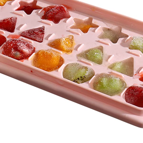 Pink Isterningeforme Kreative Former Isbakke Plastikbeholder til Hjemmelavet Isfremstilling