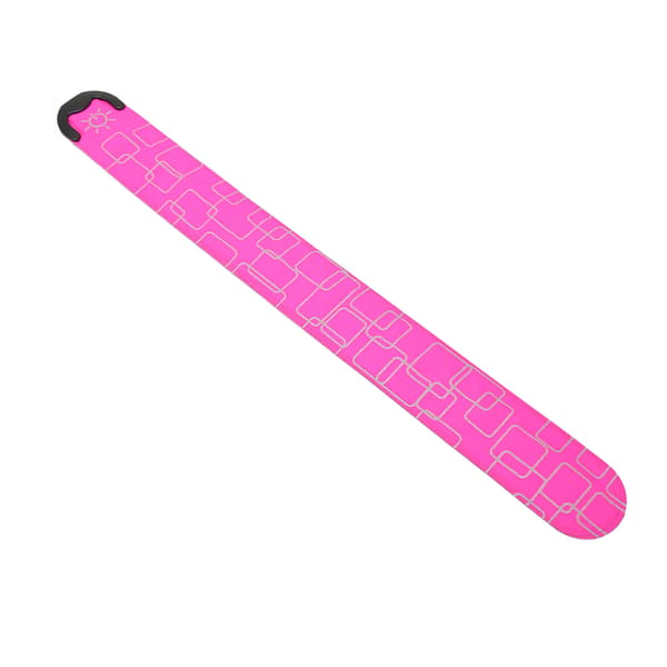 USB Oppladbart LED Sikkerhetsarmbånd Lys Justerbart 3 Nivåer Rosa for Nattløping