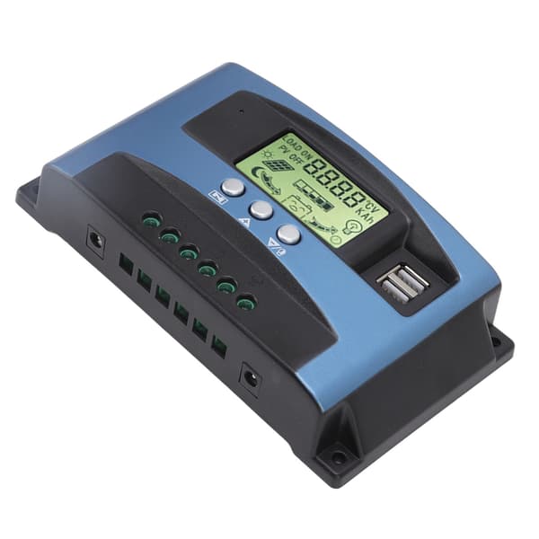 MPPT Solarladdningsregulator 100A 12V 24V Dubbel USB LCD-skärm Multipel Spårningsalgoritm