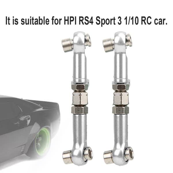 HPI RS4 Sport 3 1/10 RC Styrlänkarm - Främre Bak Servo Länkage (Silver)