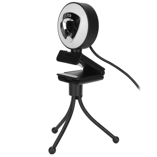 HD 1080P 30FPS Webcam Indbygget Mikrofon Fyldlys 3 Niveauer af Lysstyrke Plug and Play Bred Kompatibilitet Computer Kamera