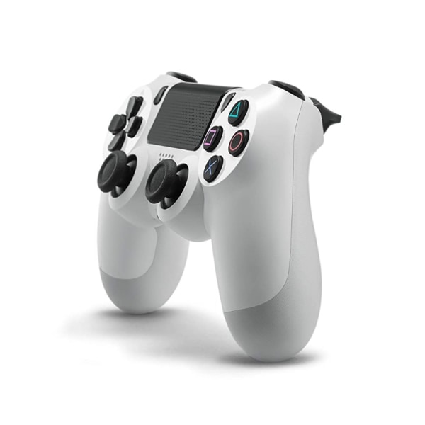 Valkoinen 4.0 PS4 Wireless Gamepad Light Bluetooth Langaton PS4 Wireless Vibration 3 -peliohjain valopalkin kahvalla,