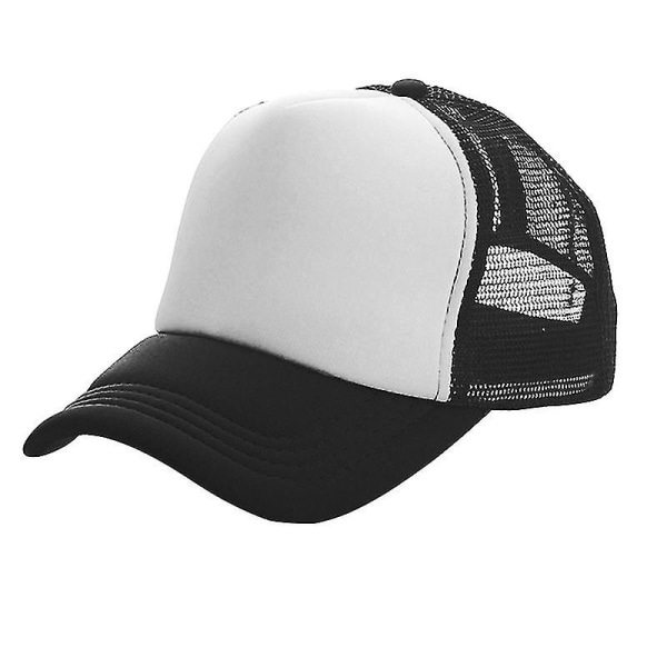 Herr Dam Snapback cap Andas Hip Hop Justerbar Trucker Hat Black and White