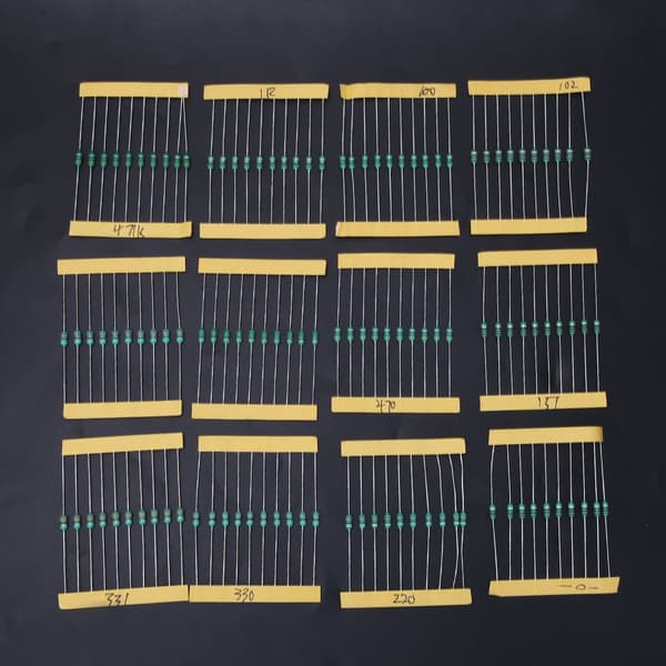 120 stk. 1/4W Farvering Induktor Sæt 12 Farve Induktans Elektronisk Komponent