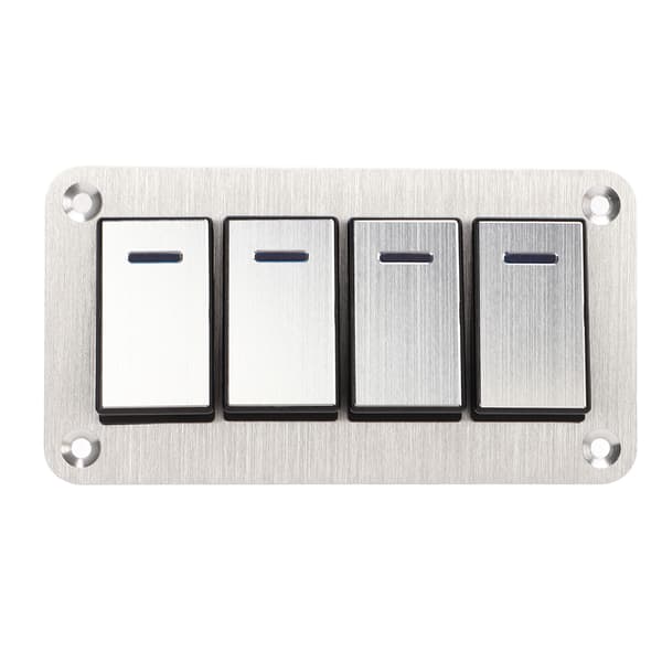 Aluminiumslegering 4-Gangs Kontaktpanel Central Kontrol til Båd Yacht