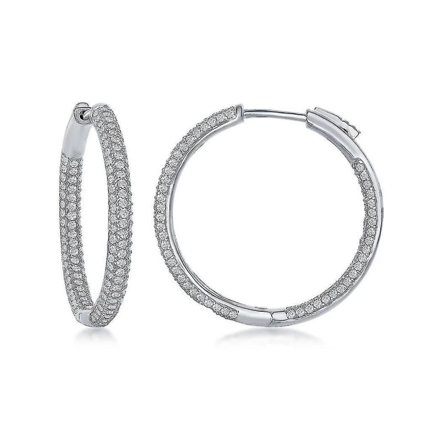 øreringe Fine Zircon Embedded Platinum smykker til fest