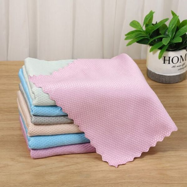 Mikrokuituliinat Miracle Cloth puhdistusliinat Kalavaaka puhdistuspyyhe Ympäristöystävällinen uudelleenkäytettävä pyyhe keittiön lasille