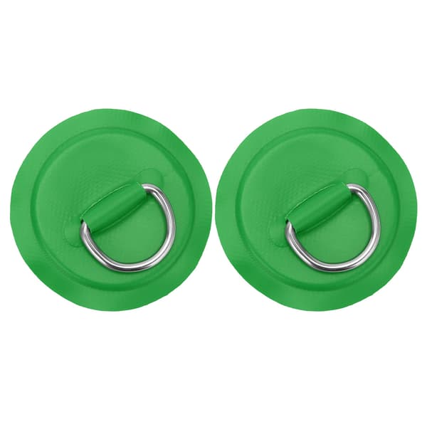 D-ring Pad PVC Uppblåsbar Båt Flotte Jolle Kanot Surfbräda Kajak Montering Grön