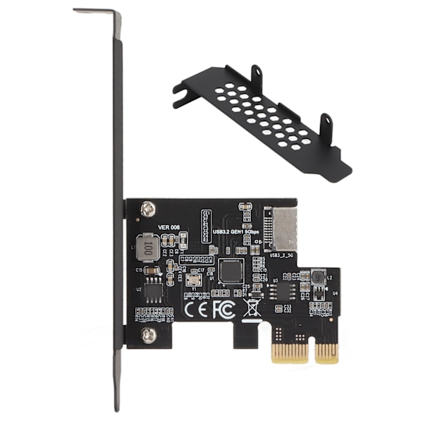 USB 3.2 PCI E Riser-kort Keramiske kondensatorer Dobbelt beskyttelse Hurtig overførselshastighed PCI E til Type E til PC Sort