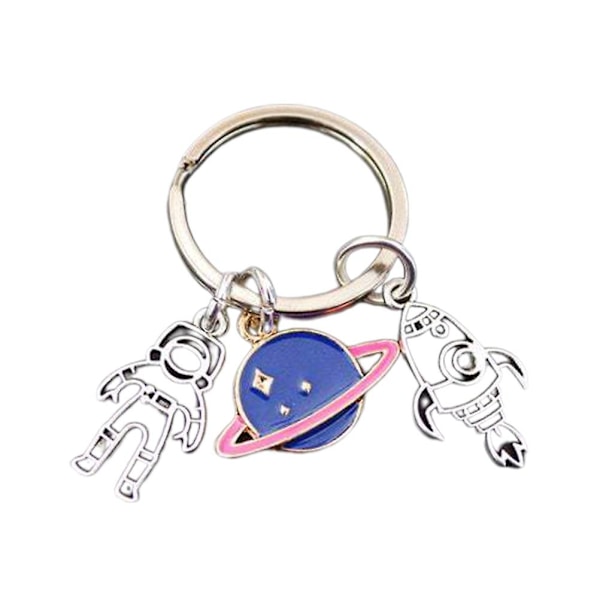 1 stk nøglering astronaut rumgave cool charm raketpung vedhæng nøglering bil nøglering nøgleholder dekoration