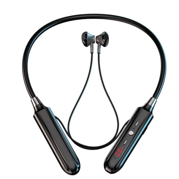 5.1 halstype, trådløse Bluetooth-hovedtelefoner (sort)