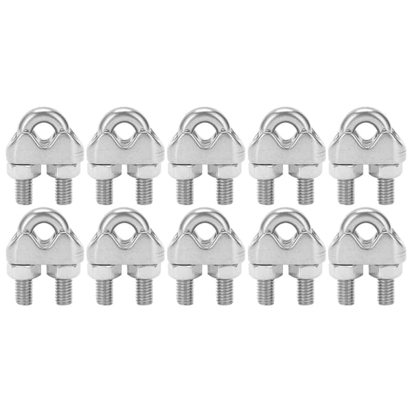 10-pak M6 rustfri stål U-bolt wire reb klemme 1 4 tommer sadel fitting