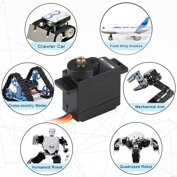 Micro Metal Gear Analog Servo för RC modellflygplan - 10g, 4,8-6V