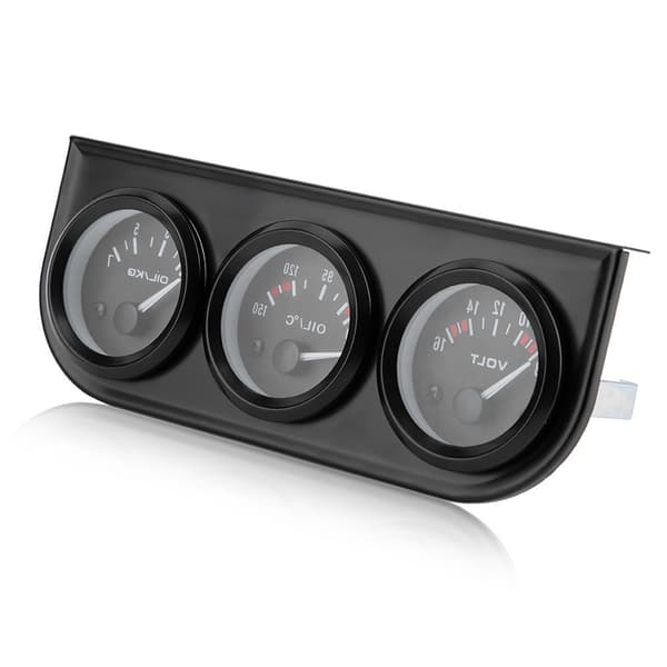 3 i 1 Multimeter Kit Voltmeter Vanntemperatur Oljetrykkmåler Turteller