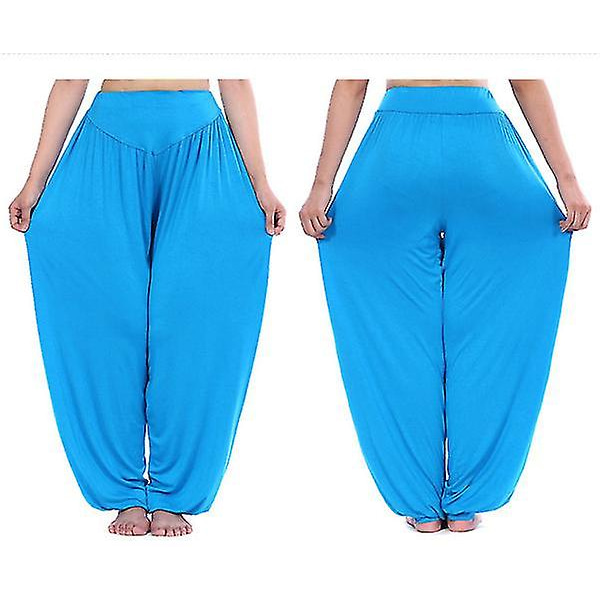 Yogabukser med brede ben til kvinder Blue XL