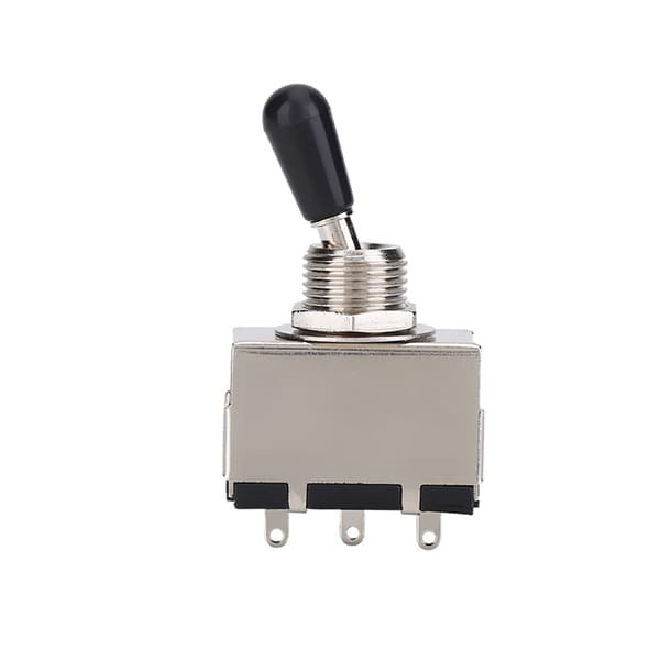 1 st Innesluten 3-vägs Toggle Switch Svart Spets Ersättning för LP Style Elgitarr