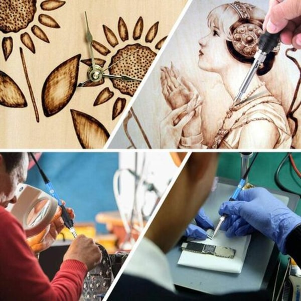 Pyrografisats, professionellt pancellent träbränningsverktyg med lödkolv