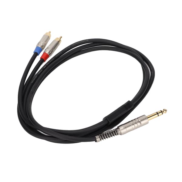 1 4 Tommer TRS Han til Dobbelt RCA Kabel 6 35mm til 2 RCA Mikrofon Splitter Kabel 5 9 Fod