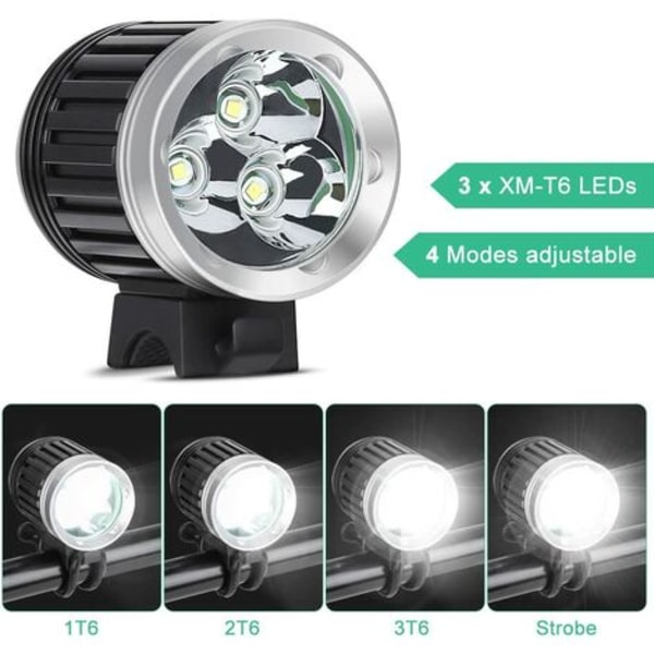 Tehokas LED MTB ajovalo pyörän valo MTB valot ladattava LED polkupyörän ajovalo vedenpitävä 4000 LM 3 T6 CREE XM-L 4 Lig