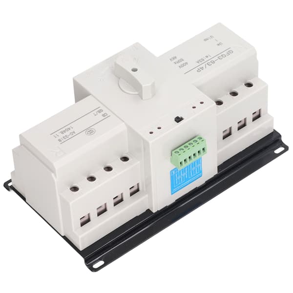 Mini dobbel strøm automatisk overføringsbryter 2 kontrollmoduser Høykvalitets generatoroverføringsbryter AC400V 63A
