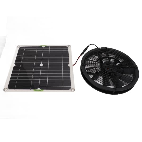 Solcelledrevet ventilator 10 tommer diameter ventilator 100W til autocamper yacht drivhus badeværelse