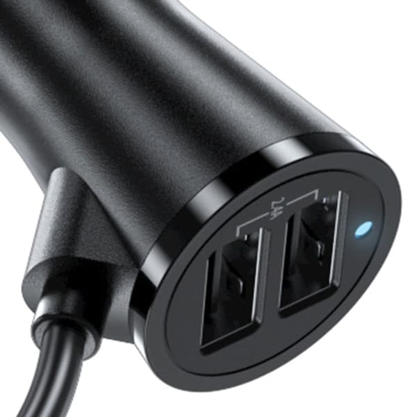 Biloplader QC3.0 Quick Charge 4USB Indikatorlys Cigarettænder Opladeradapter til 12V-24V Bil SUV Lastbil