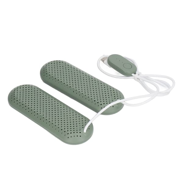 Grön USB Skotork Stövelvärmare Deodoriserande Timer för Hem Sovsal