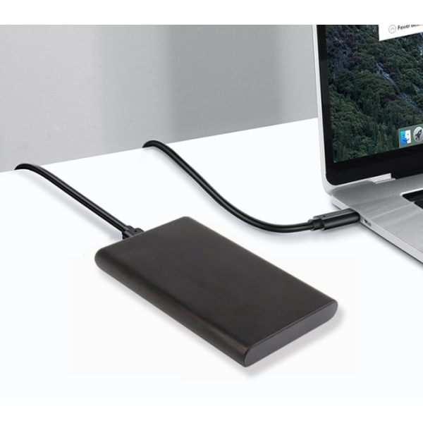 Aluminiumslegeringsskal USB3.0 2,5 tommer mobil harddiskkabinet (sort)