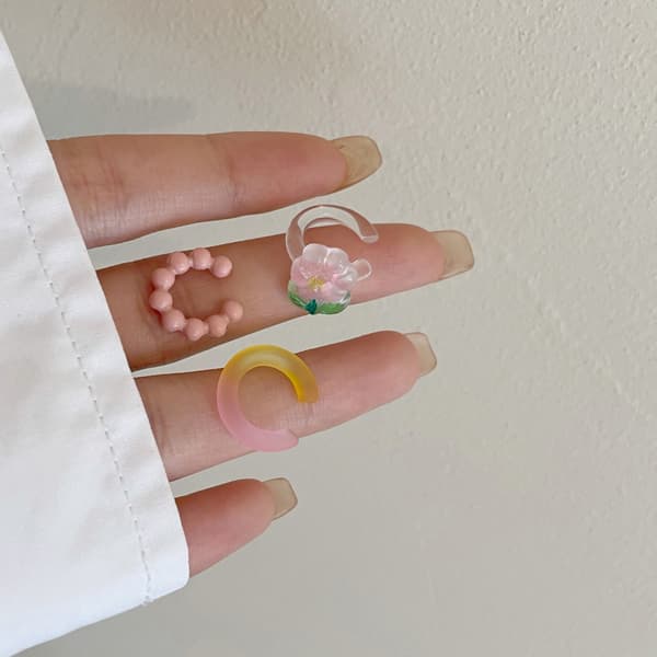 Øremanchet Clip On Øreringe Justerbar Ingen Piercing Mode Smykker til Piger 3-pak Pink