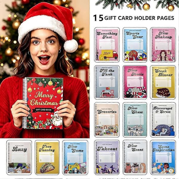 Julklappskort Bok Presentkortshållare För Vuxna Tonåringar Barn Julklappskort Häfte Julklapp B