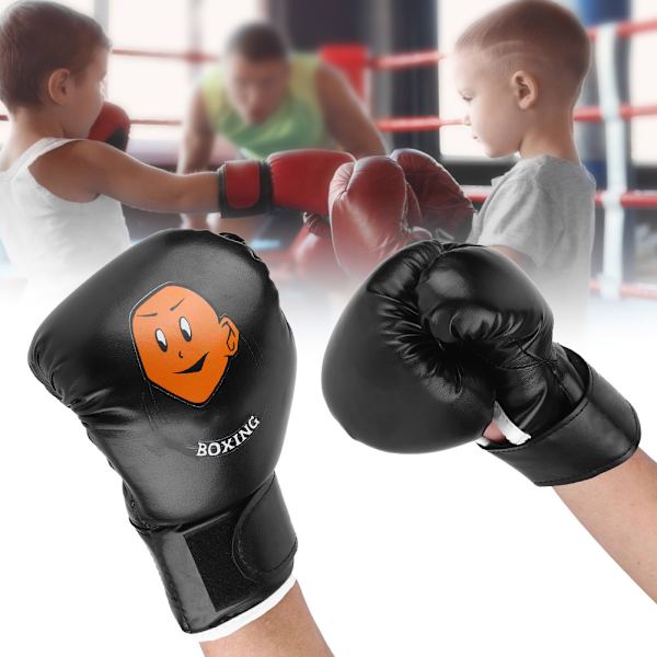 Sorte boksninghandsker til børn til Muay Thai, Sparring, Kickboksning og Grappling