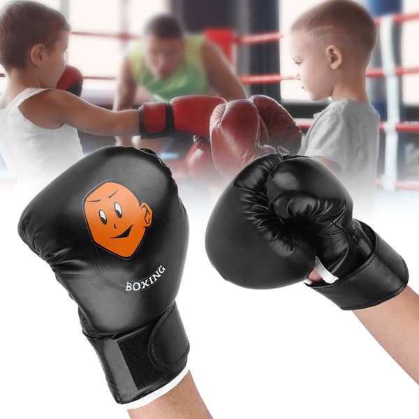 Svarta Muay Thai Boxningshandskar Brottning Stanssäck Sparring Kickboxning