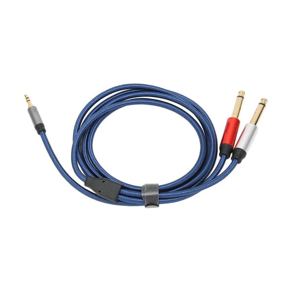 3,5 mm til 2x6,35 mm Stereo Lydkabel Gullbelagt Mono for RV