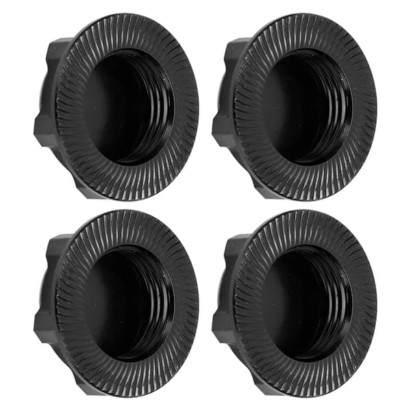 Svart 17mm Lättvikts Aluminiumlegering Hex Låsmutter Dammtät för 1 8 RC Bil