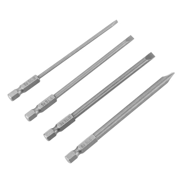 10 stk. S2 Stål Krysshode PH1 PH2 Skrutrekkerbitsett 1/4 tommers sekskantskaft 100 mm