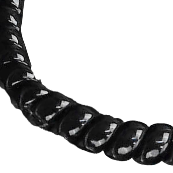 Elastisk Spiral Hårbånd Telefonkabel Beskytter Høj Fleksibilitet Anti Træk Sort
