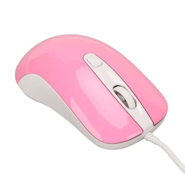 Kablet Gaming Mus RGB Baggrundsbelyst 3500DPI 4 Knap Ergonomisk Design Kablet Computermus Pink