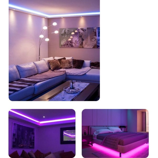 LED-remsljus, 12V färgglatt färgband med låg spänning (infraröd styrenhet, 10 meter)