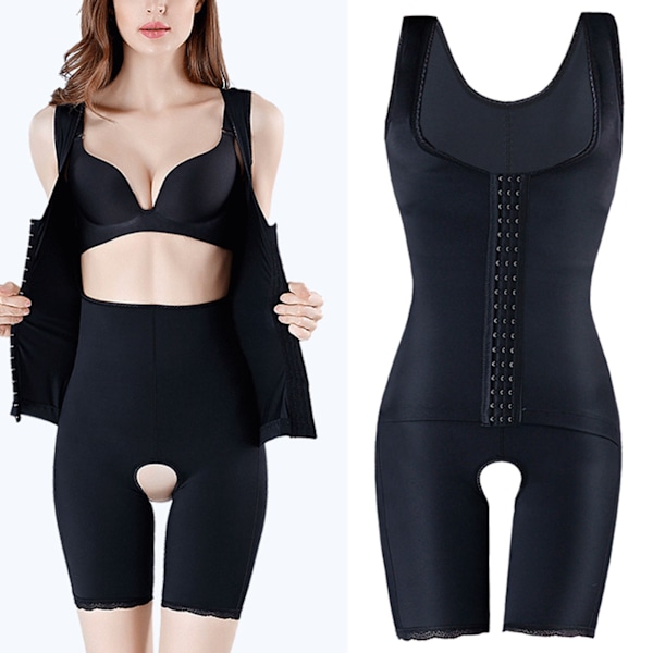 3-radig Hyska Slimming Girdle - Kompression Midjetränare & Rumplyftare för Kroppsformning Efter Förlossning i Svart XL