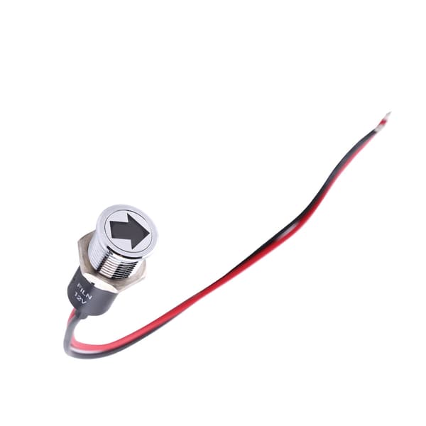 Rød Blå Grønn 12V 14mm LED Dash Panel Varsel Dim Blinklys Indikator