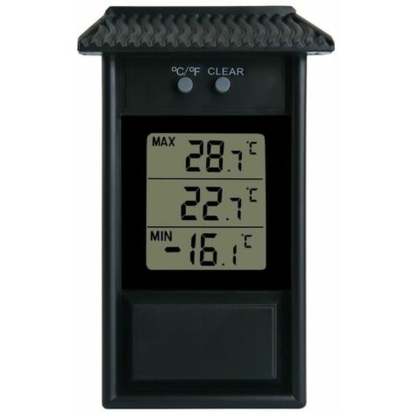 Växthustermometer, vattentät min digitala växthustermometermonitor 0,1°C Upplösning, -20 till 50°C Temperatur