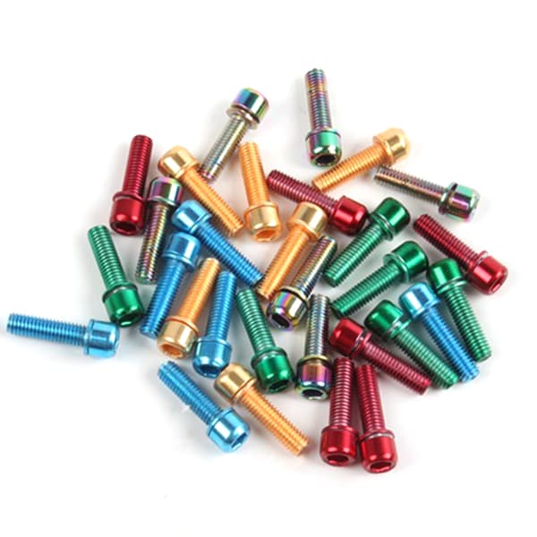Titaniumpläterade M5x18mm Lätta Styrskruvar