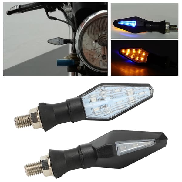 2. generation 12 LED dobbeltfarvede blinklys til motorcykel scooter ATV tilbehør MK024