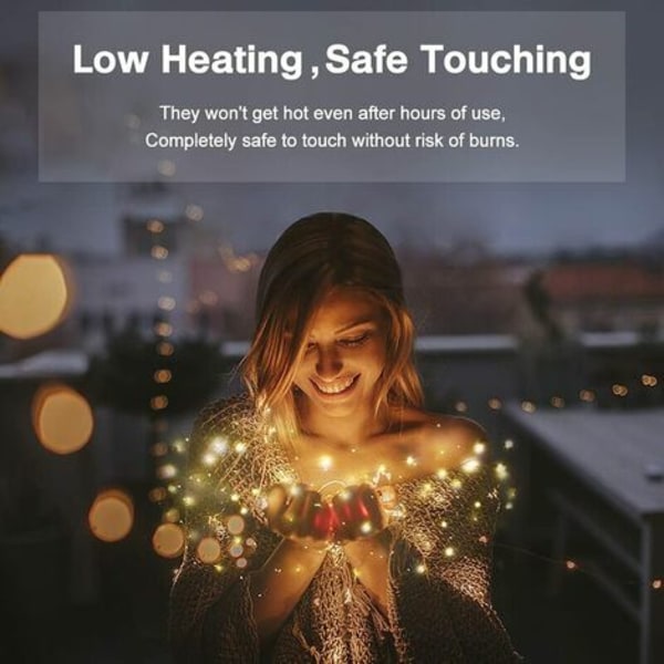 Fairy Lights, LED String Lights 20M 200 LEDs IP65 Vattentät, Micro LED String Lights Dekoration för sovrum jul W