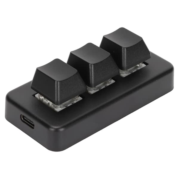 Trådløst RGB Mekanisk Gaming Tastatur 3 Taster 2.4G USB Tre Tilstande Mini Programmerbart