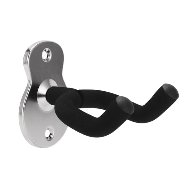 Gitarr Väggfäste Hängare Krok Hållare Stativ Metall Universal för Ukulele Violin Studio Rum Frostat Silver