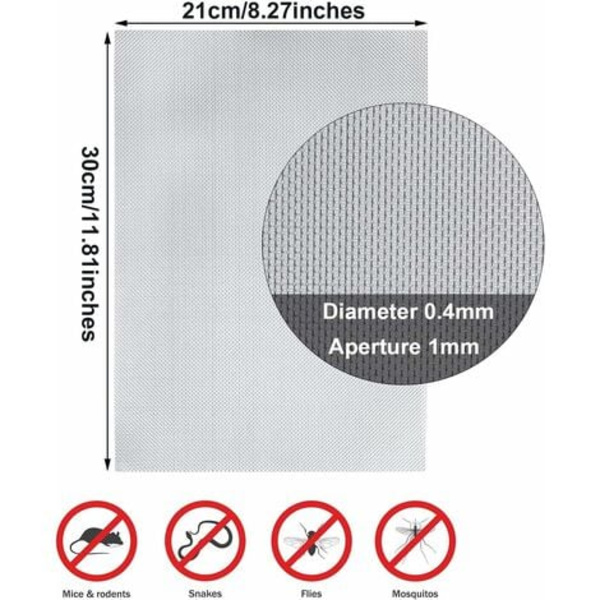 Trådnet Rustfrit plader Filtrering Metalnet Trådnet Finnet 21*30 cm Sølv