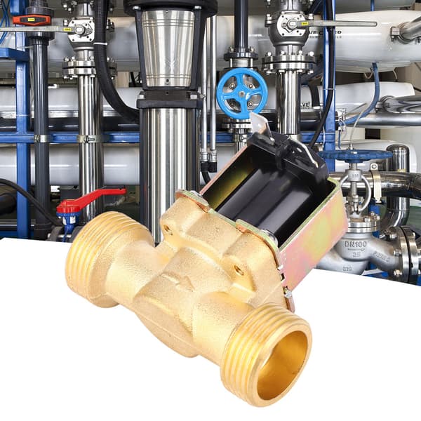 G3/4 Tommers Messing Normalt Lukket Elektrisk Magnetventil Vann DC 24V